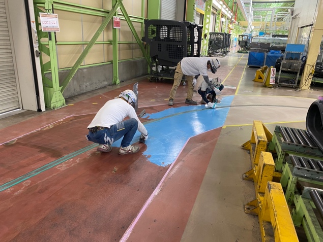 製造工場 床塗装施工